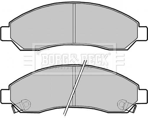 BORG & BECK Комплект тормозных колодок, дисковый тормоз BBP2256